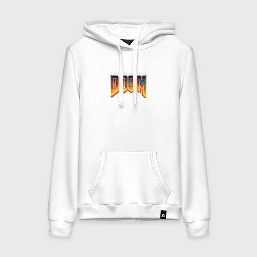 Женская толстовка-худи Doom ultimate logo / Белый – фото 1