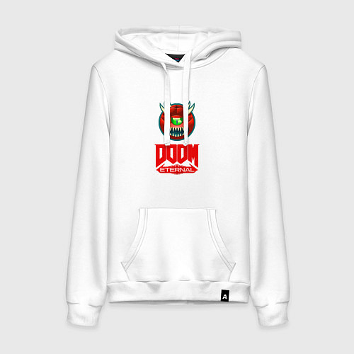 Женская толстовка-худи Doom eternal logo / Белый – фото 1