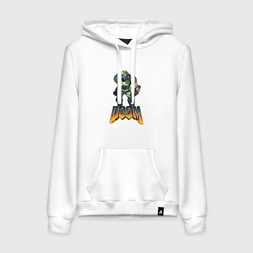 Женская толстовка-худи Doom солдат марса / Белый – фото 1