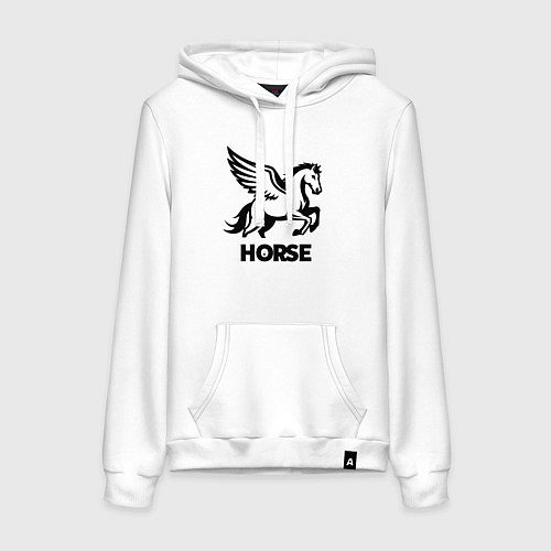 Женская толстовка-худи Крылатый конь / Белый – фото 1