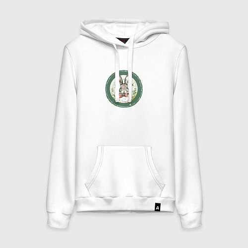 Женская толстовка-худи Кролик с бабочкой / Белый – фото 1