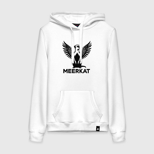 Женская толстовка-худи Суриката с крыльями / Белый – фото 1