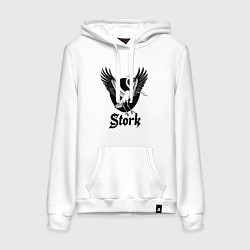 Женская толстовка-худи Аист в полёте