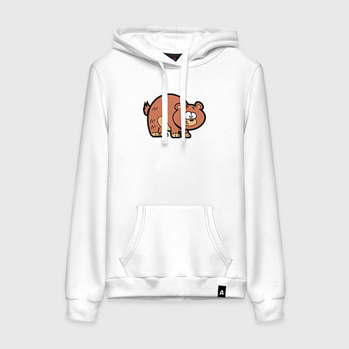 Женская толстовка-худи Мишутка / Белый – фото 1