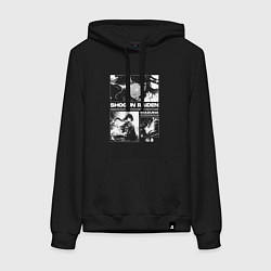 Толстовка-худи хлопковая женская Сёгун райден - геншин, цвет: черный