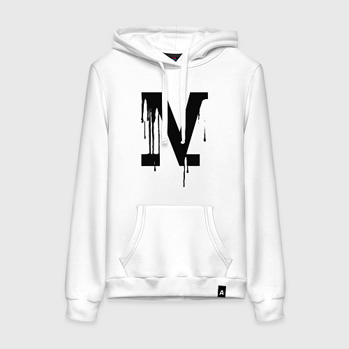 Женская толстовка-худи IV группа крови в подтеках / Белый – фото 1