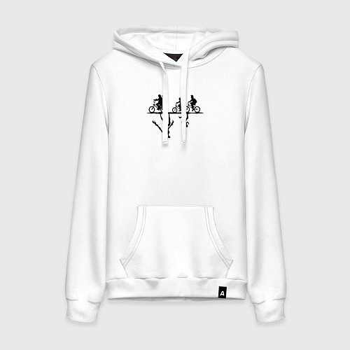 Женская толстовка-худи Очень странные дела параллельный мир / Белый – фото 1