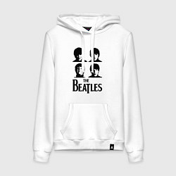 Толстовка-худи хлопковая женская Beatles исполнители, цвет: белый