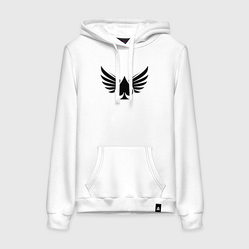 Женская толстовка-худи Крылатые пики / Белый – фото 1