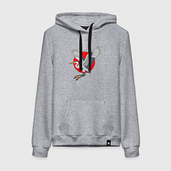 Женская толстовка-худи Цапля на закате