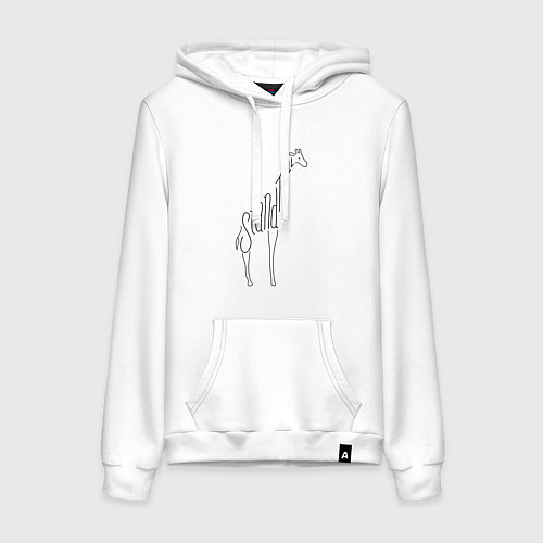 Женская толстовка-худи Оставайся высоким / Белый – фото 1
