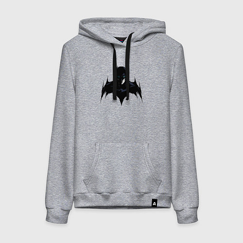 Женская толстовка-худи Batman dark / Меланж – фото 1