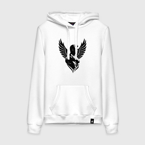Женская толстовка-худи Арнольд Шварценеггер с крыльями / Белый – фото 1