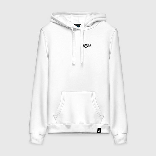 Женская толстовка-худи Спаси и сохрани фигурный текст / Белый – фото 1