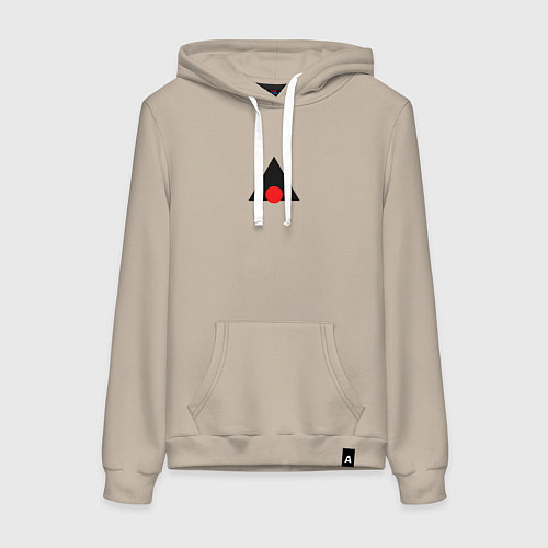 Женская толстовка-худи Минимализм: геометрия / Миндальный – фото 1