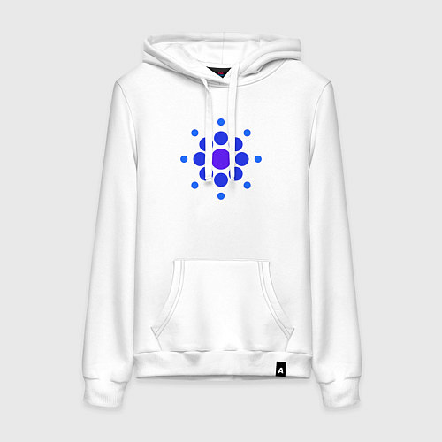 Женская толстовка-худи Снежинка окружностями / Белый – фото 1