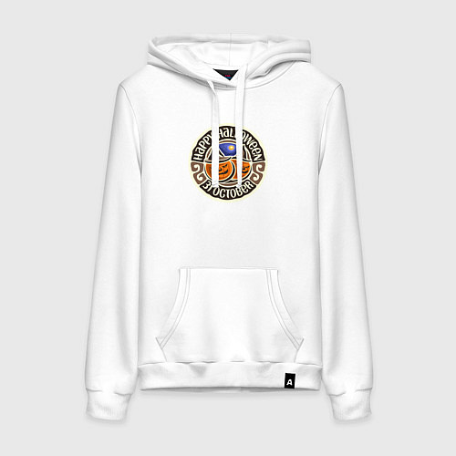 Женская толстовка-худи Happy halloween - 31 october / Белый – фото 1