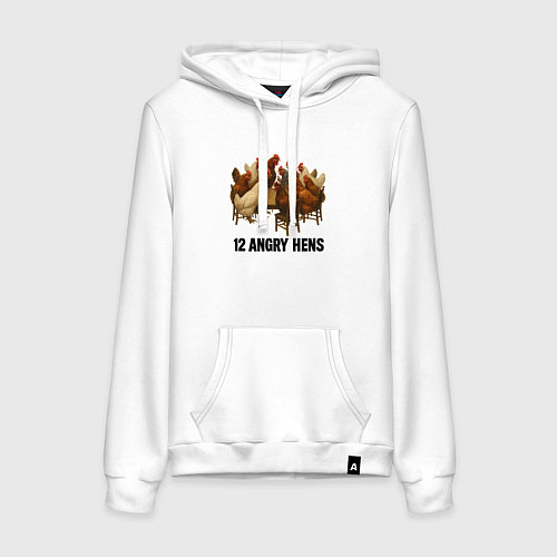 Женская толстовка-худи Двенадцать злых куриц / Белый – фото 1