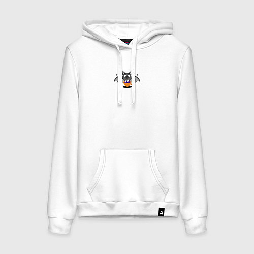 Женская толстовка-худи Зелье удачи с летучей мышью / Белый – фото 1