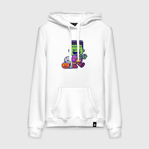 Женская толстовка-худи Милый Франкенштейн / Белый – фото 1