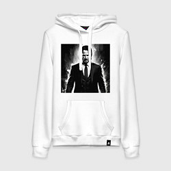 Толстовка-худи хлопковая женская Киану, цвет: белый