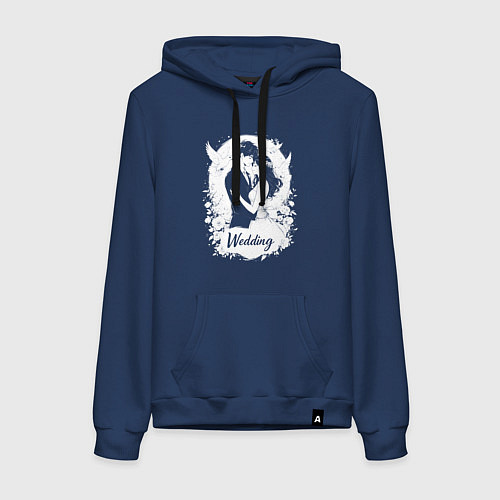 Женская толстовка-худи Свадьба в стиле аниме / Тёмно-синий – фото 1