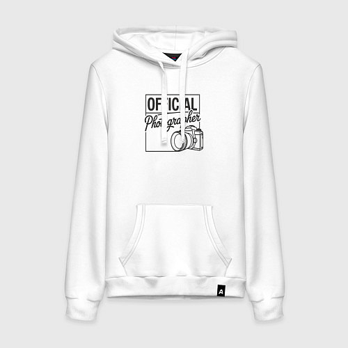 Женская толстовка-худи Официальный фотограф / Белый – фото 1