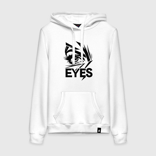 Женская толстовка-худи Взгляд глаза / Белый – фото 1