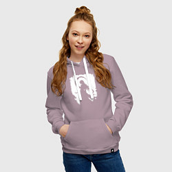 Толстовка-худи хлопковая женская Девушка гот аниме, цвет: сиреневый — фото 2