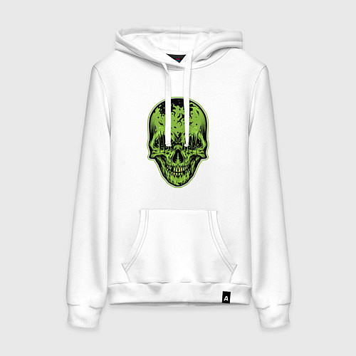 Женская толстовка-худи Green skeletor / Белый – фото 1