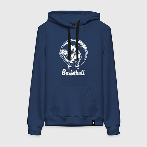 Женская толстовка-худи Баскетбольное аниме / Тёмно-синий – фото 1