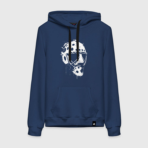 Женская толстовка-худи Белая хоккейная маска / Тёмно-синий – фото 1