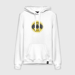 Толстовка-худи хлопковая женская Hypnotic Batman, цвет: белый