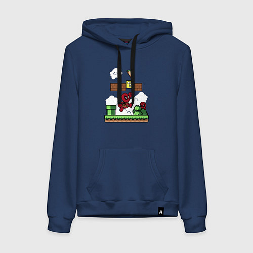 Женская толстовка-худи Deadpool Mario / Тёмно-синий – фото 1