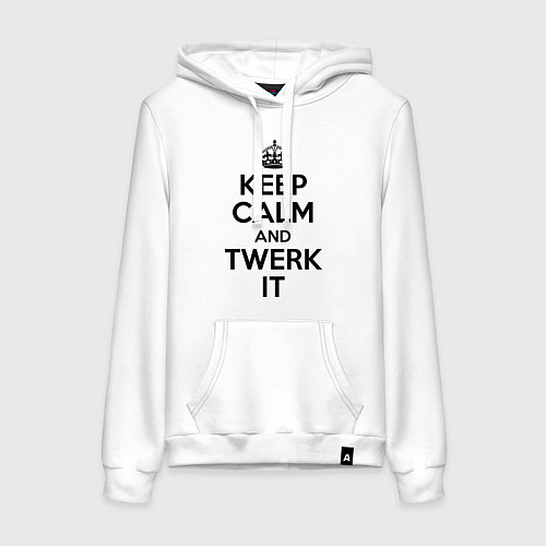 Женская толстовка-худи Keep Calm & Twerk it / Белый – фото 1