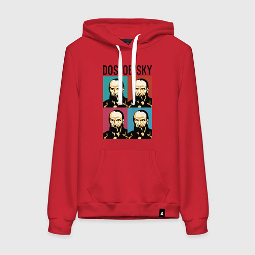 Женская толстовка-худи Dostoevsky / Красный – фото 1