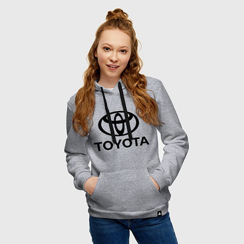 Женская толстовка-худи Toyota Logo / Меланж – фото 3