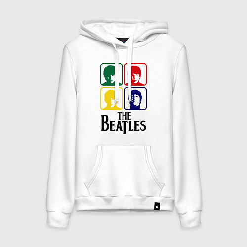 Женская толстовка-худи The Beatles: Colors / Белый – фото 1
