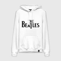 Толстовка-худи хлопковая женская The Beatles, цвет: белый