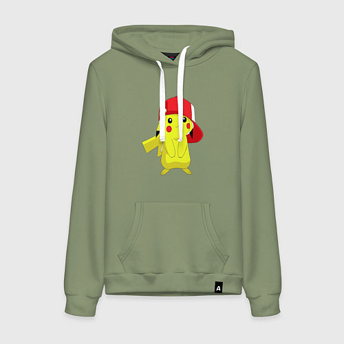 Женская толстовка-худи Пикачу / Авокадо – фото 1