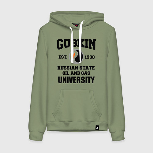 Женская толстовка-худи Унивеситет им.Губкина / Авокадо – фото 1