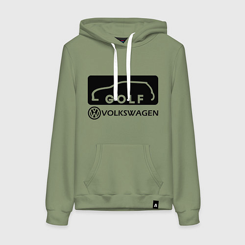 Женская толстовка-худи Фольцваген гольф / Авокадо – фото 1