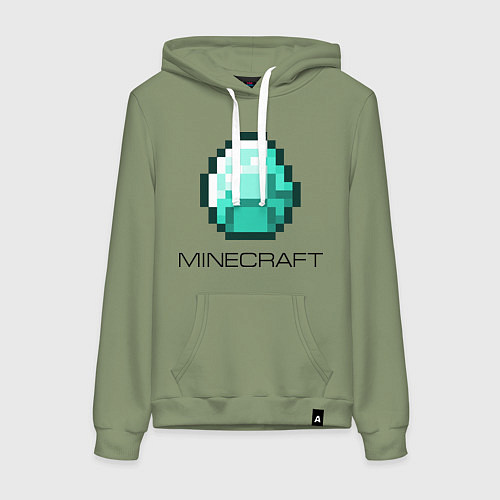 Женская толстовка-худи Minecraft Diamond / Авокадо – фото 1
