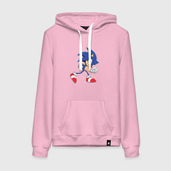 Толстовка-худи хлопковая женская Sonic the Hedgehog, цвет: светло-розовый