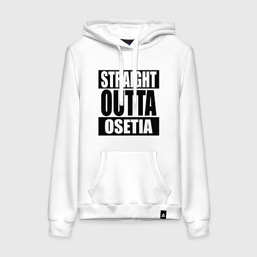 Женская толстовка-худи Straight Outta Osetia / Белый – фото 1