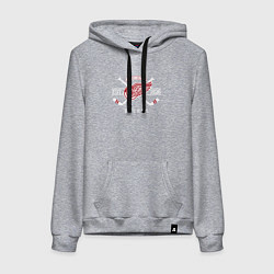 Толстовка-худи хлопковая женская Detroit Red Wings: Est.1926, цвет: меланж