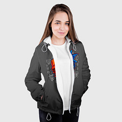 Куртка с капюшоном женская Игроки Покемонов, цвет: 3D-белый — фото 2