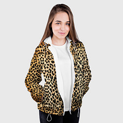 Куртка с капюшоном женская Гепард (шкура), цвет: 3D-белый — фото 2