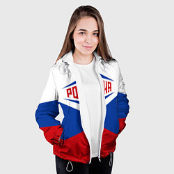 Куртка с капюшоном женская Россия 2016 цвета 3D-белый — фото 2