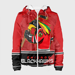 Куртка с капюшоном женская Chicago Blackhawks, цвет: 3D-белый